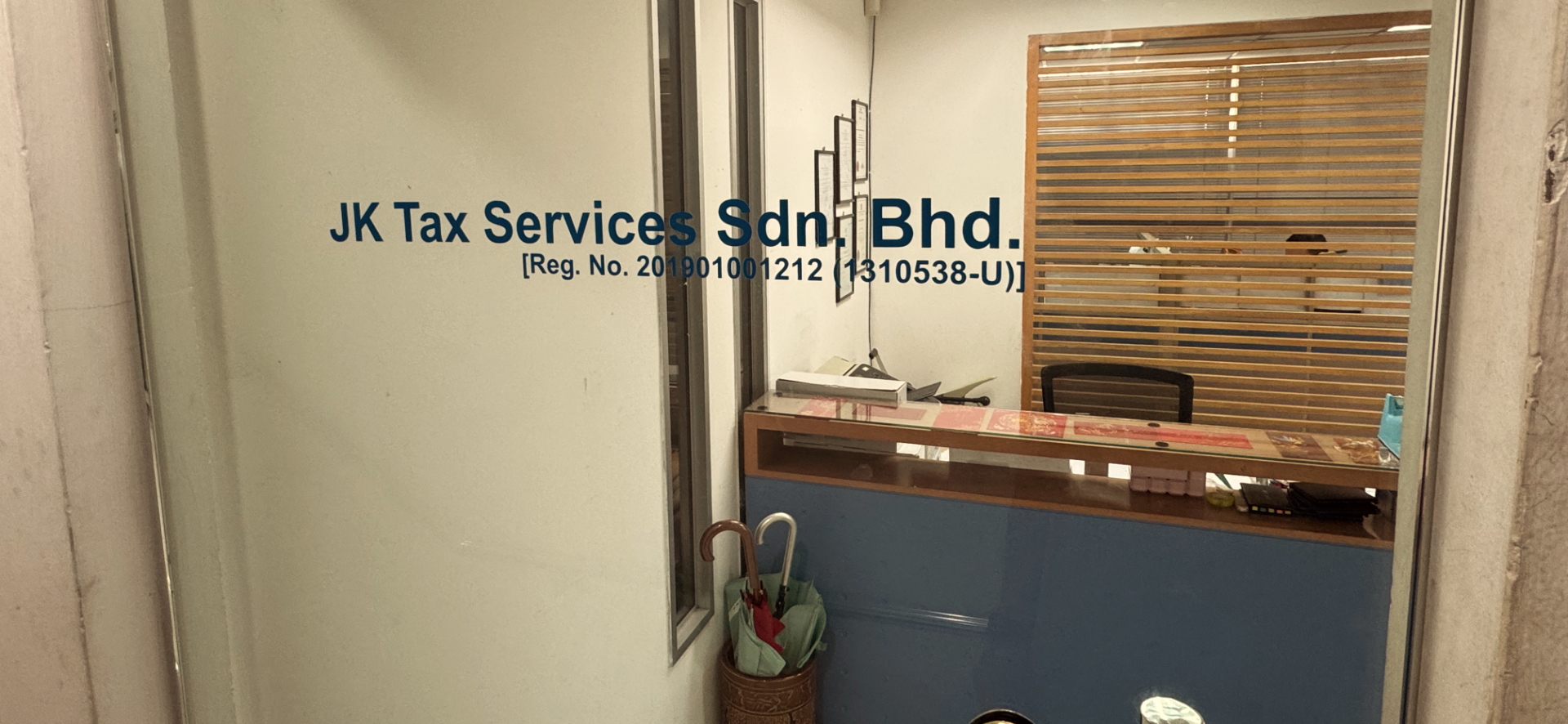 JK Tax Services office lobby, Jalan Sekama, Kuching